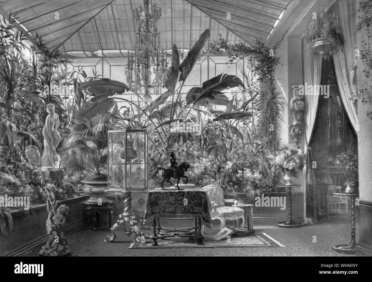 Veranda von Princess Mathilde Hotel de Courcelles Paris. Charles Giraud 1864 Stockfoto