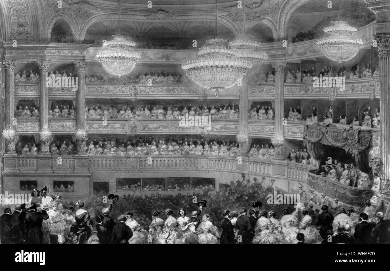 Die galavorstellung am Theater der Oper zu Ehren von Königin Victoria 21.August 1855 von Eugene Lami Stockfoto