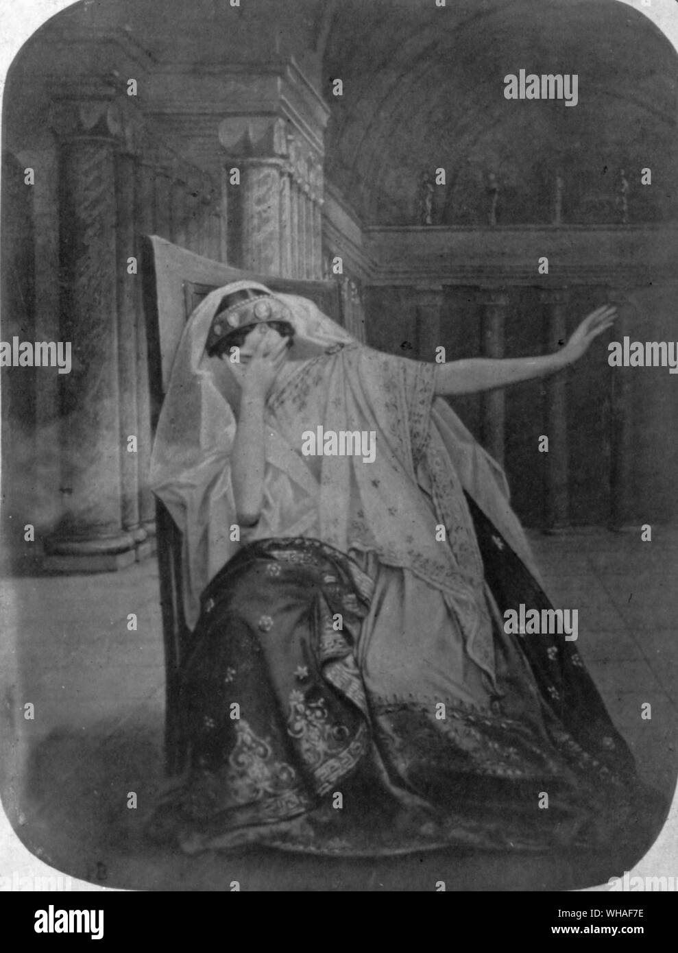 Die Schauspielerin Rachel, als sie in Racine's Phedre in der Titelrolle erschienen Stockfoto