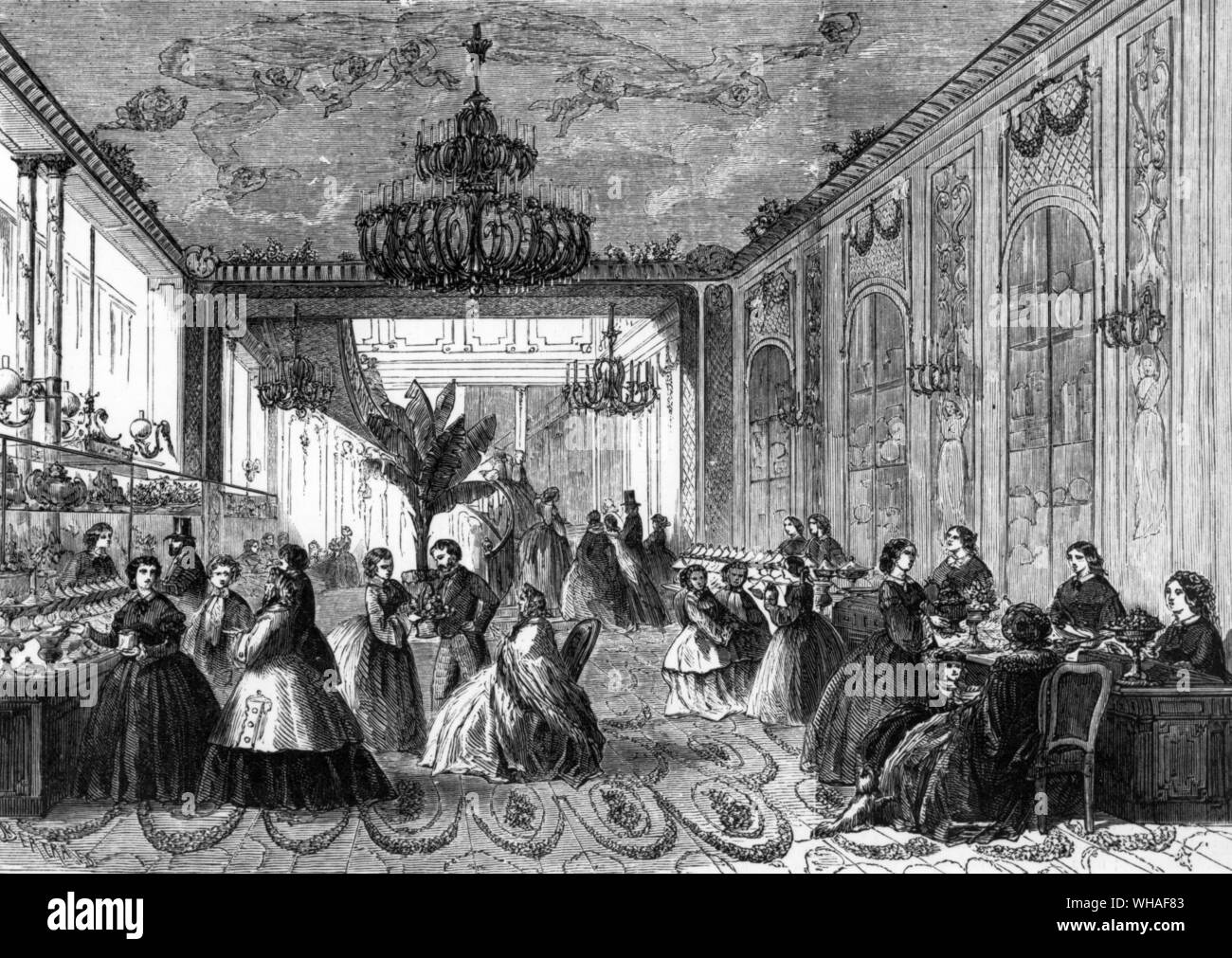 Von Le Monde Illustre 1860. Die Sweet Shop von M Siraudin Stockfoto
