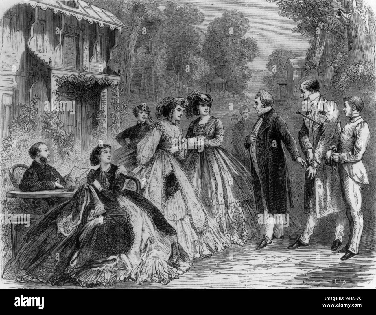 Akt I Szene XII von La Famille Benoiton von Victorien Sardou durchgeführt am Theatre du Vaudeville Paris 1865 Stockfoto