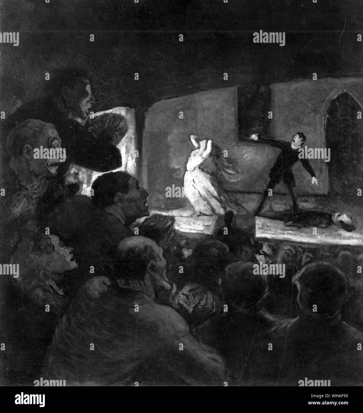 Honore Daumier. Das Drama. Stockfoto