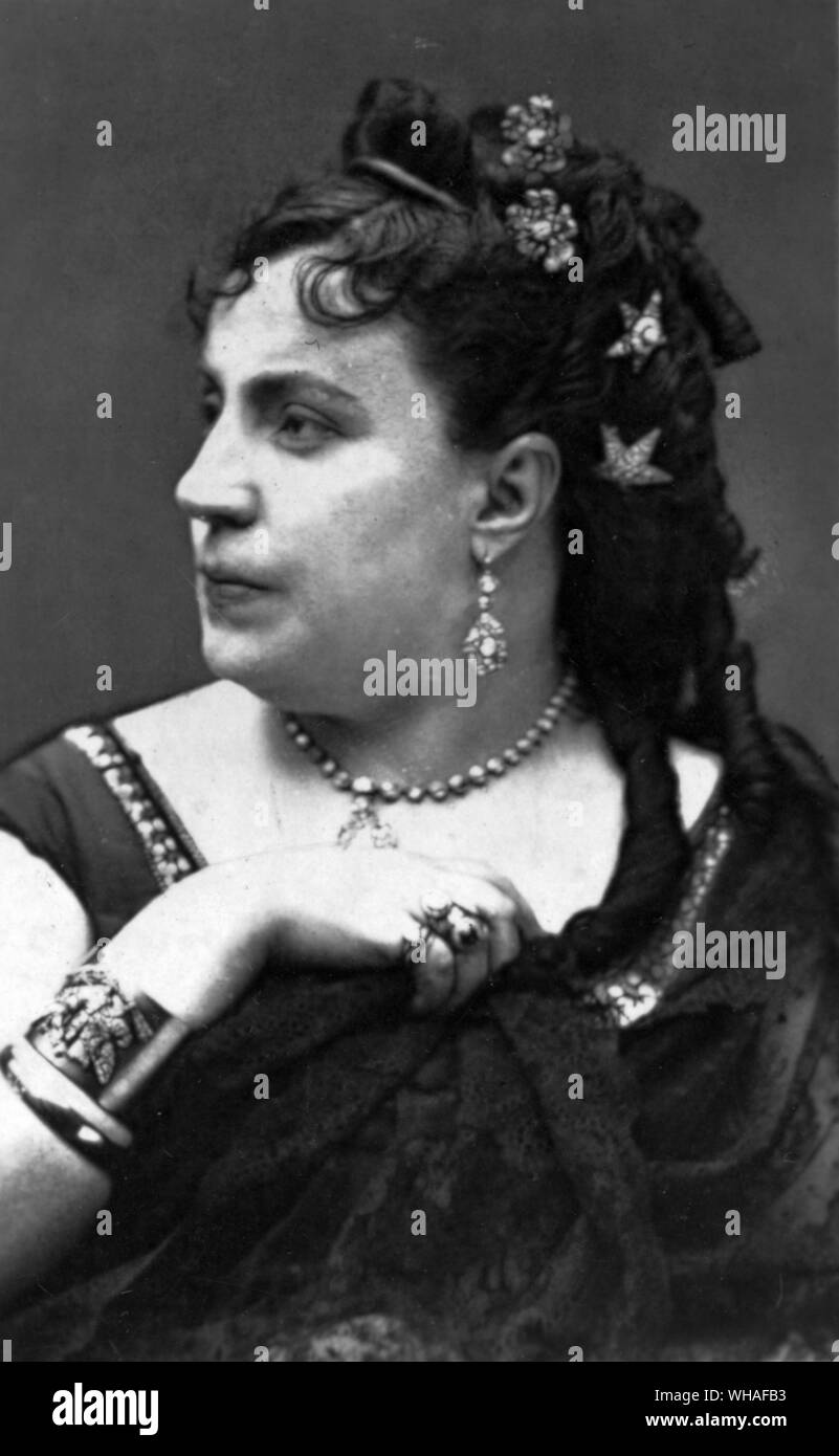 Theresa, cafe Sängerin in der Zweiten Empire Paris Stockfoto