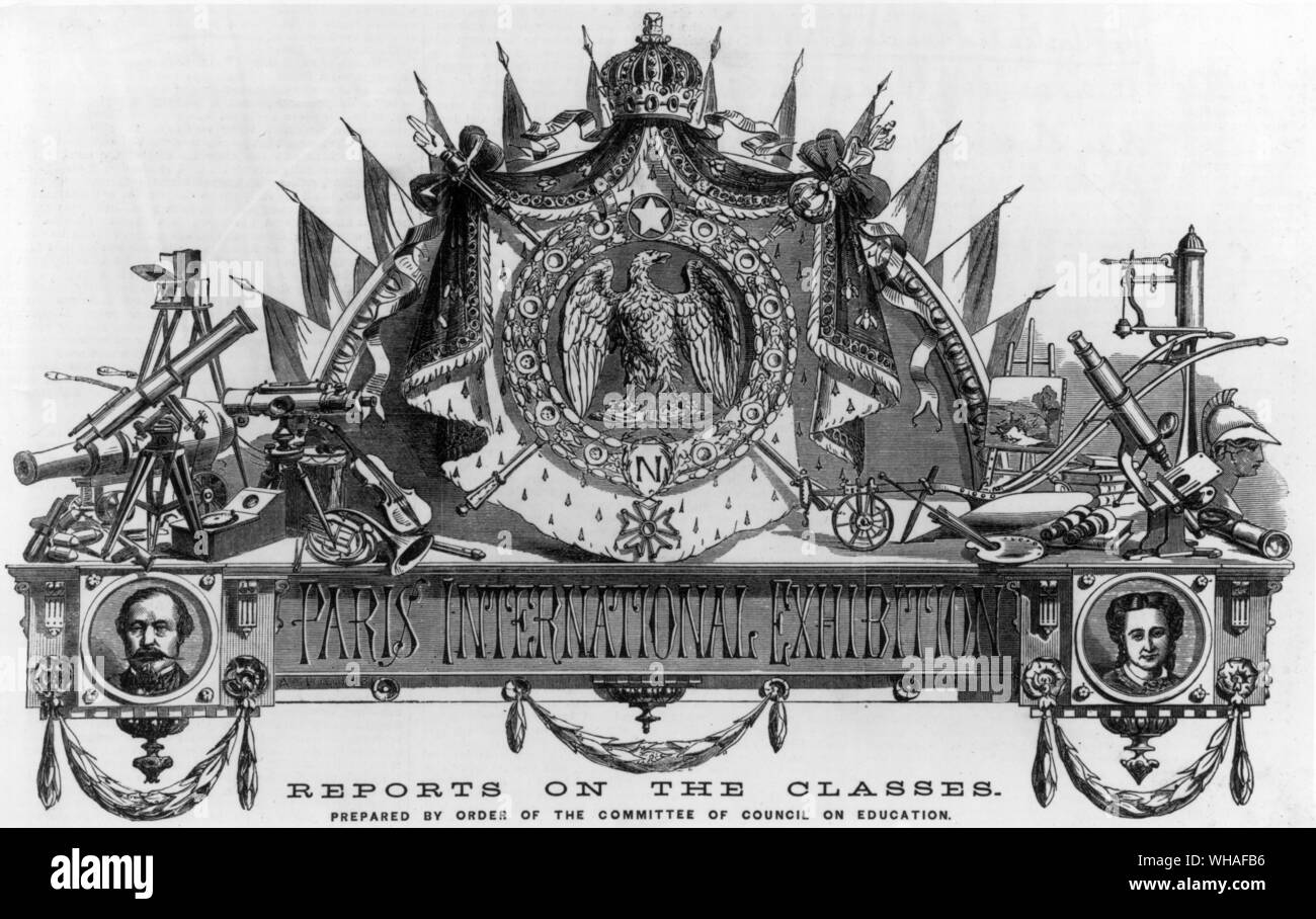 20. Juli 1867 Seite Rubrik durch Illustrated London News für die Pariser Weltausstellung 1867 verwendet Stockfoto