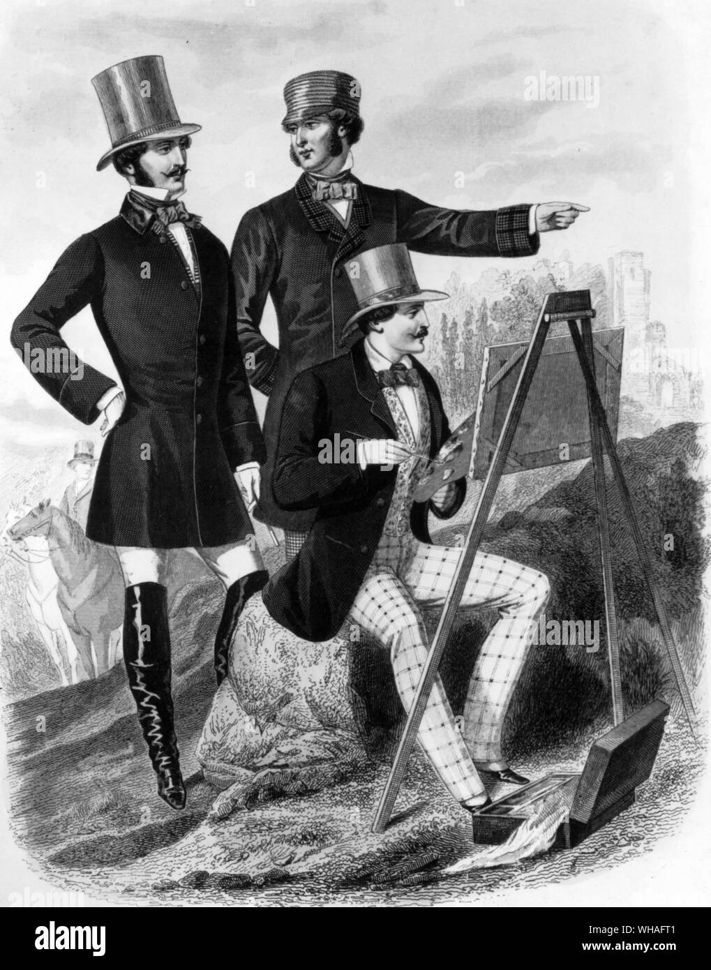 Gentlemans mode Platte. 1. Juni 1853 Stockfoto