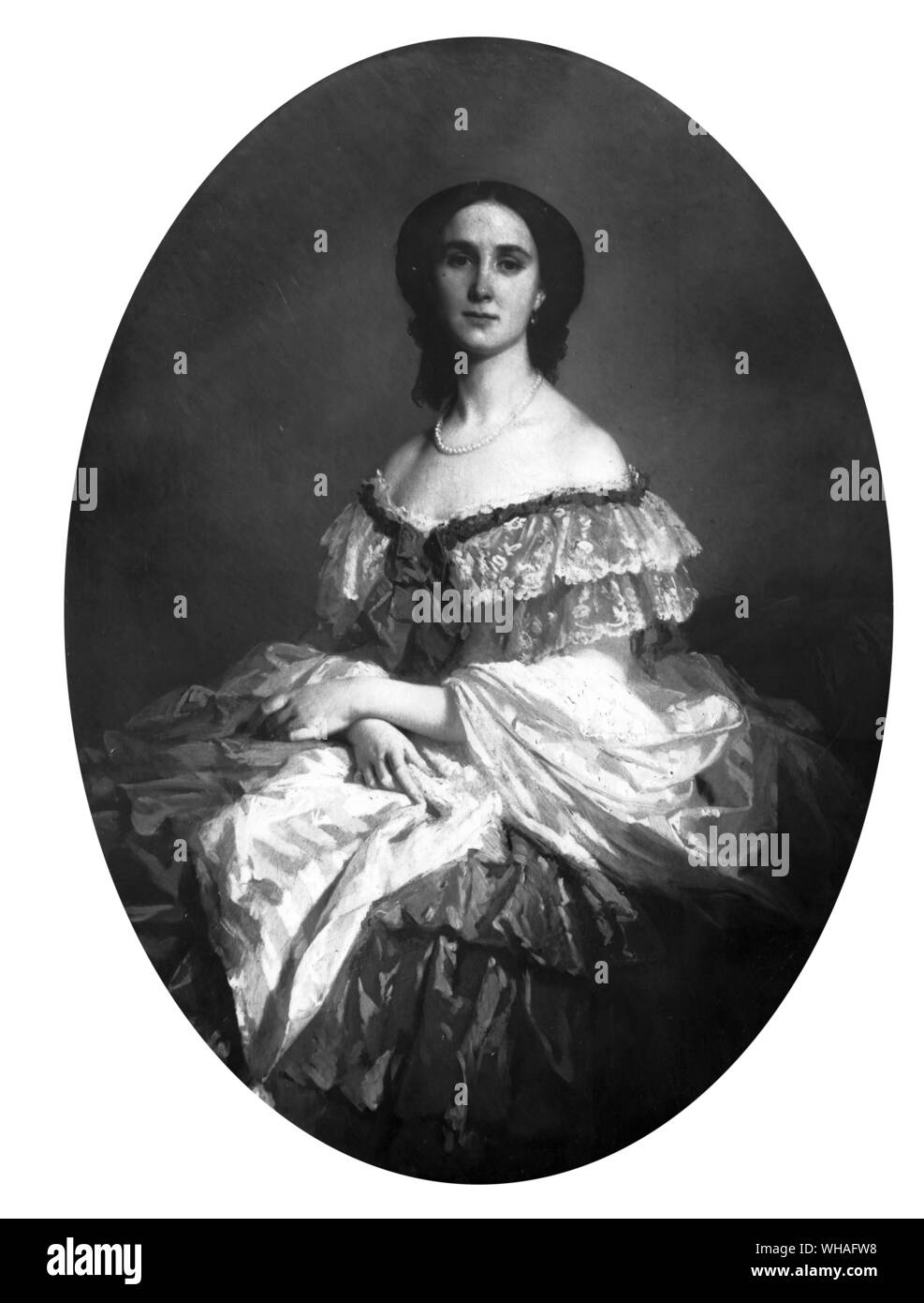 Die Kaiserin Charlotte von Mexiko in der Frau 1857 von Erzherzog Albert von Österreich, Kaiser von Mexiko gefördert wurde von Napoleon III. Der Erzherzog wurde schließlich in Mexiko und Charlotte starb wahnsinnig.. Porträt von Isidore Pils. Stockfoto