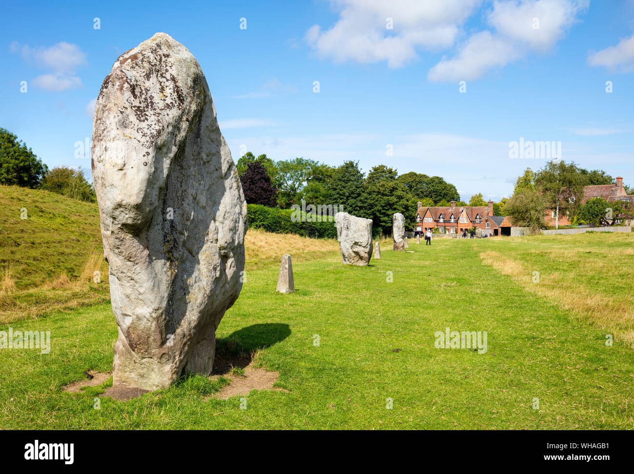 Steinkreis von Avebury Avebury village Wiltshire England UK GB Europa Stockfoto