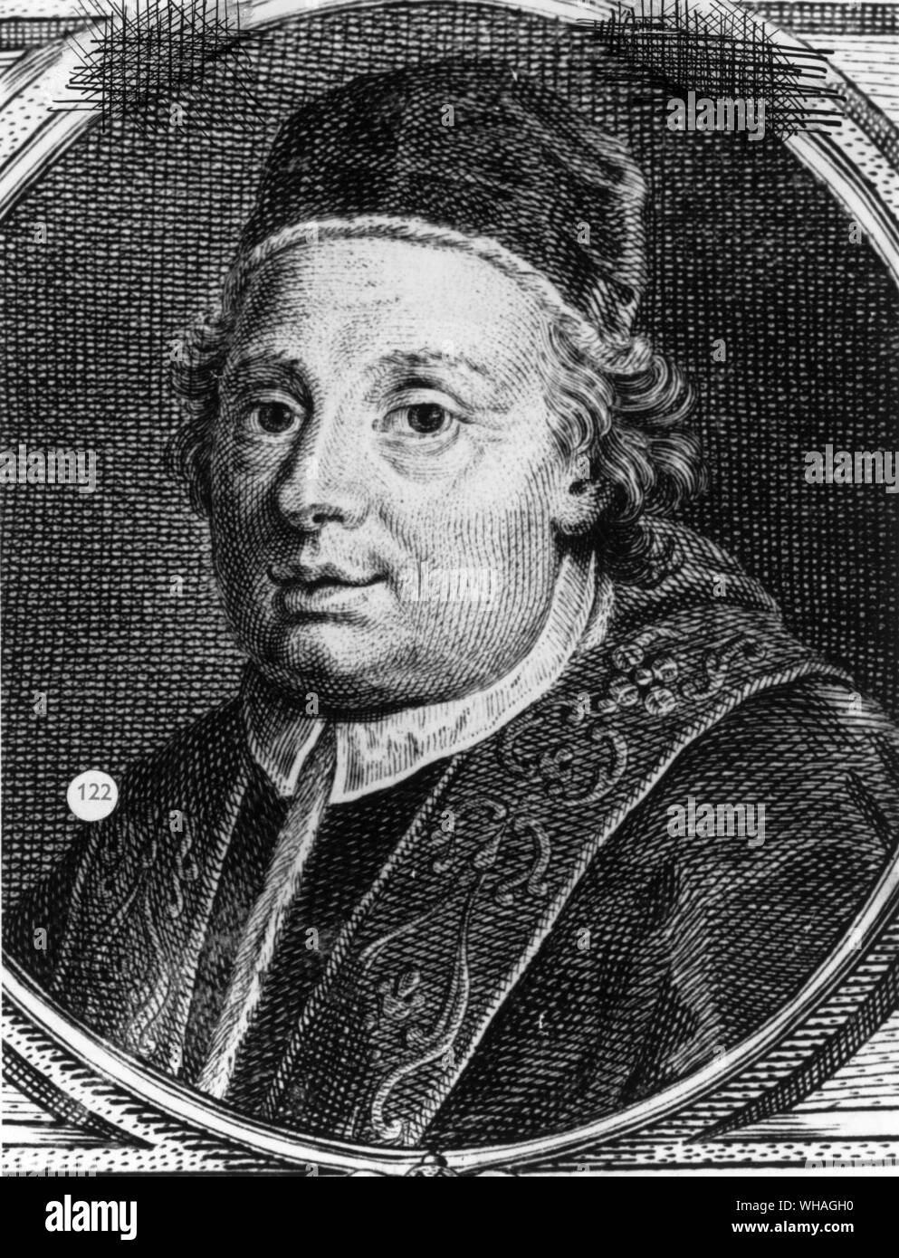 Papst Clemens XIII 1758-1769. Clemens XIII (orig. Carlo della Torre Rezzonico) Italienische Papst 1758-1769_1693-1769. . Stockfoto