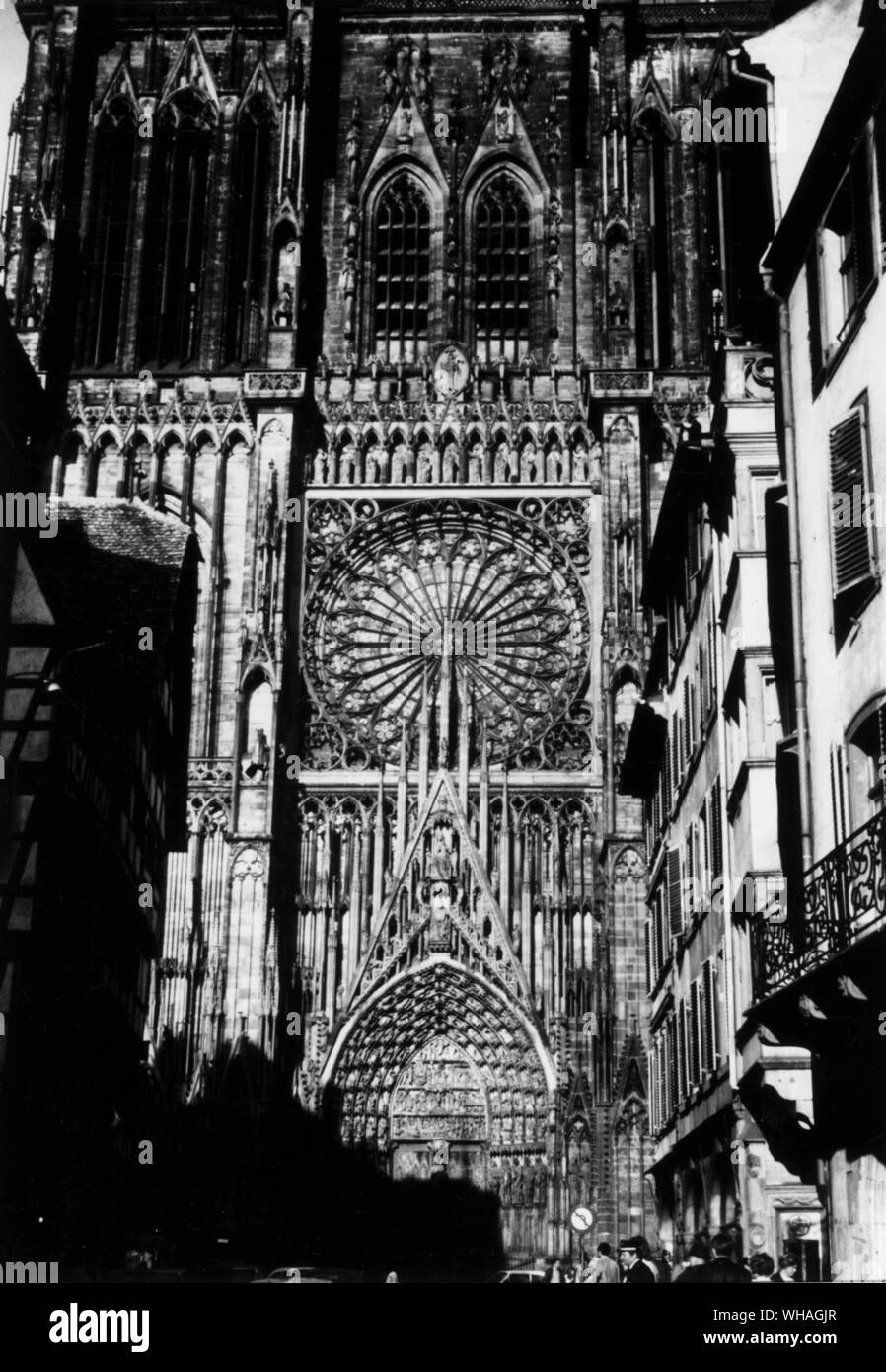 Das Straßburger Münster. West Front Stockfoto