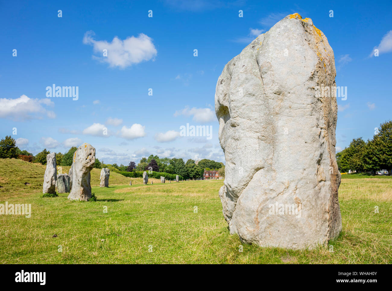 Avebury Stone Circle AveburyVillage Avebury Wiltshire England GB Europa Stockfoto