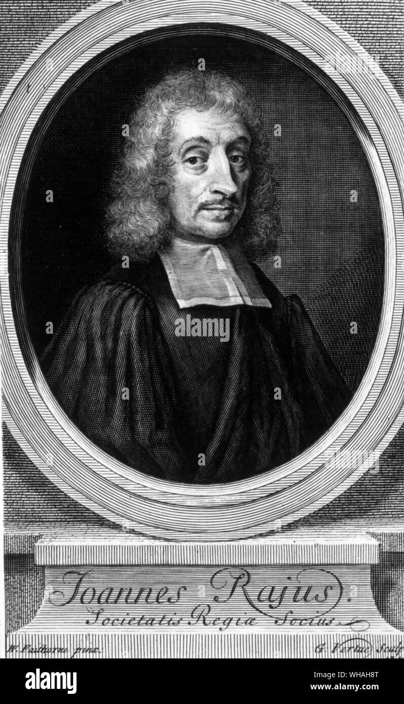 John Ray. Ray, John (auch John Wray) englischen Naturforscher und Zoologe; taxonomische Klassifikation von Tieren und Pflanzen 1627-1705 Stockfoto