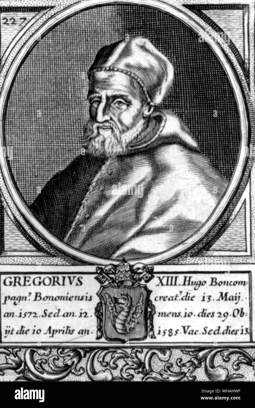 Papst Gregor XIII. Stockfoto