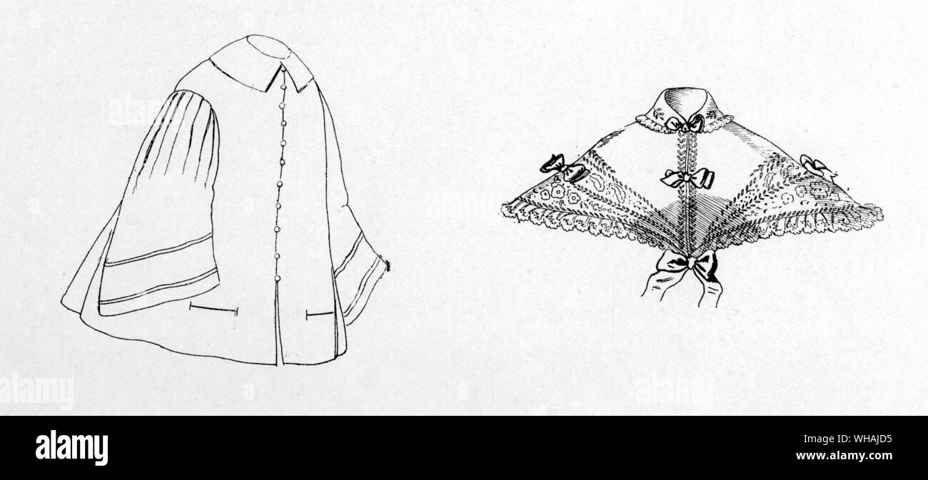 Jacke Mantel für die Ein Papiermodell, in der "Gazette Damen Mode gegeben wurde. April 1857 Stockfoto
