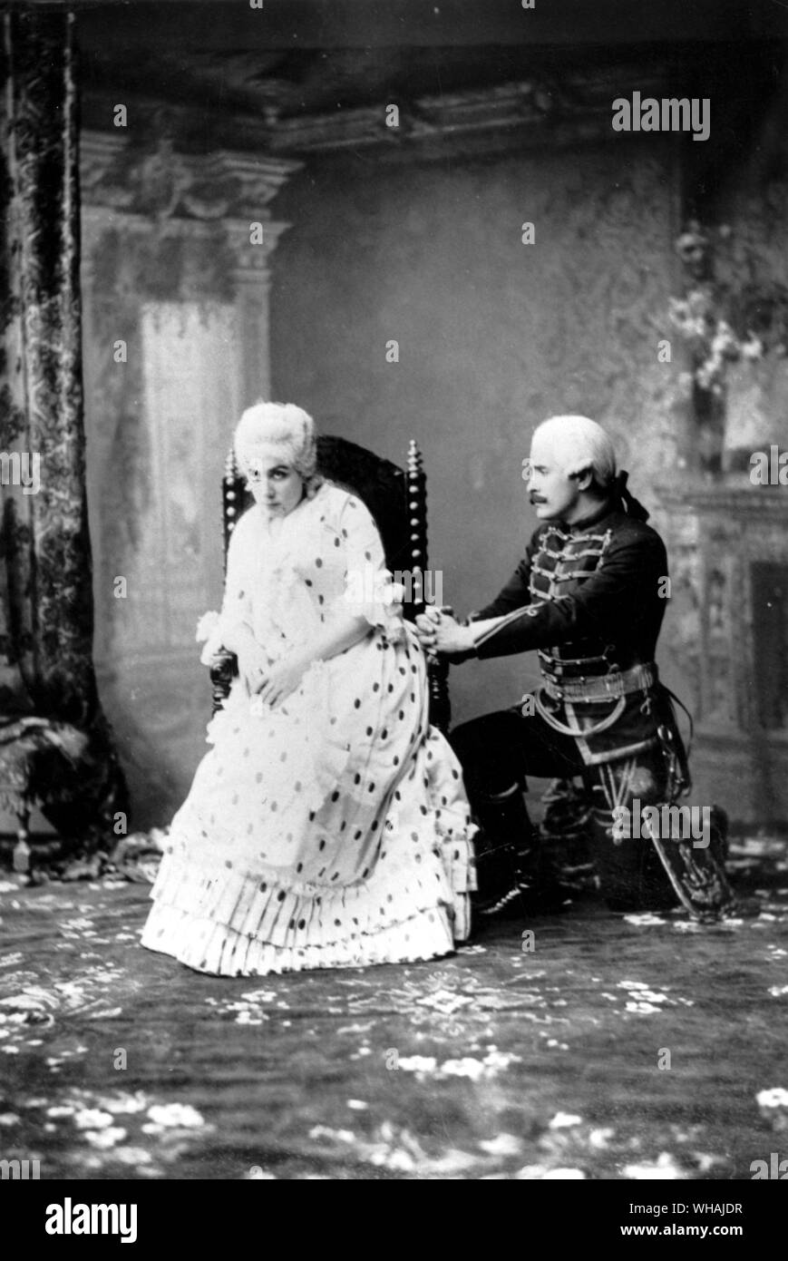 Medea und Nikolay figner wie Lisa und Hermann in Akt I SZENE 2 des Pik Dame 1890 Stockfoto