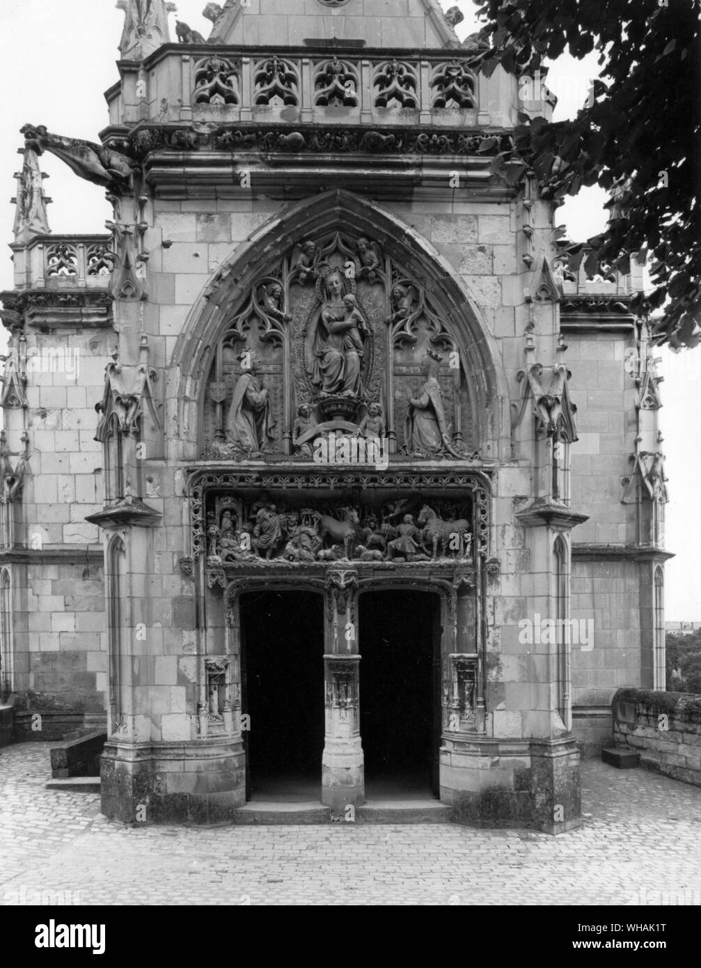 Detail der Kapelle von St. Hubert Tür. Ambroise Stockfoto