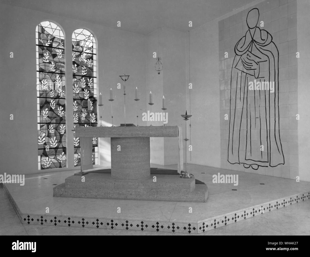 Innenraum der Chapelle Matisse. Chapelle du Rosaire. Vence Stockfoto