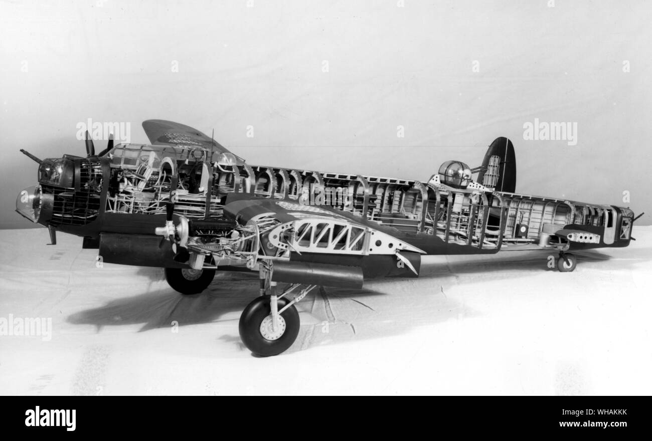 Modell der Avro Lancaster Bomber Mark I Stockfoto