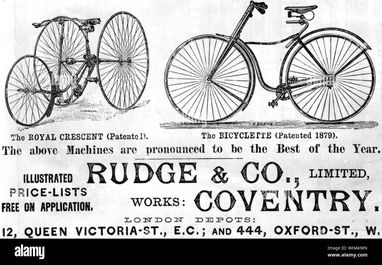 Die Grafik. 20. März 1886. Fahrräder. Den Royal Crescent und die Bicycle Stockfoto
