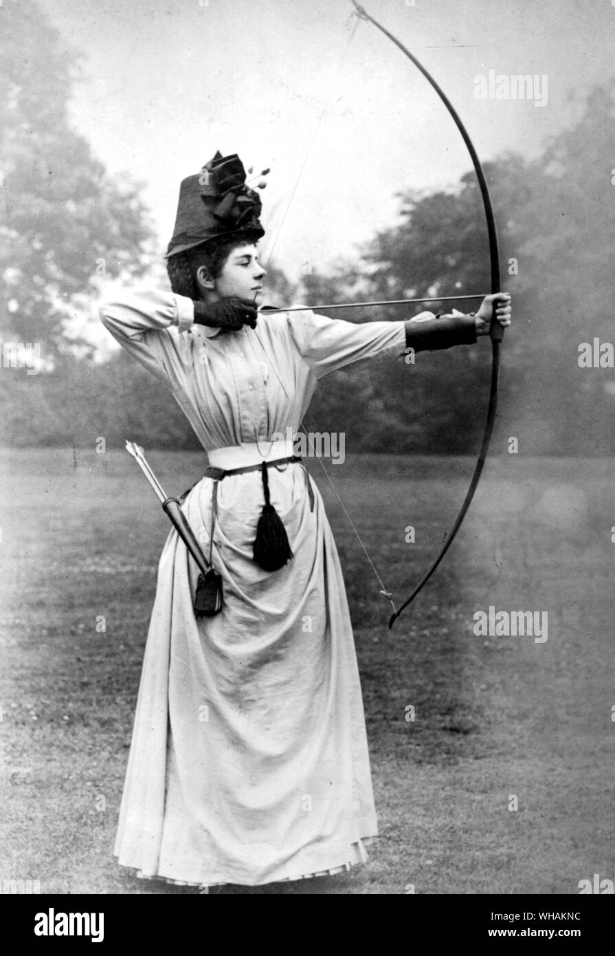 Lady Archer. Die Women's Bogenschießen Verein hat seit 1864 existierte Stockfoto