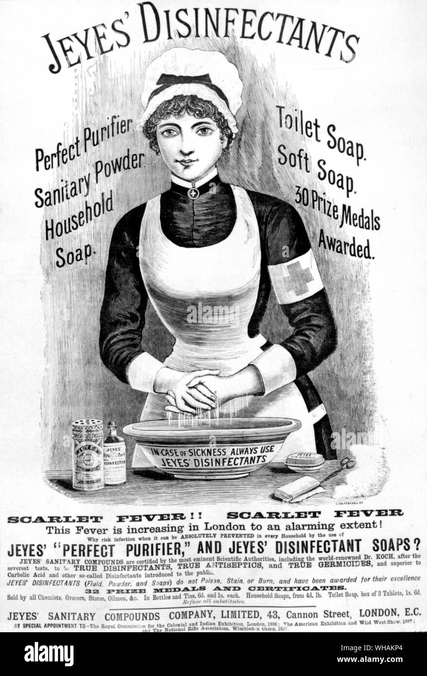 Lady's Bildmaterial. 15. Oktober 1887. Jeyes Desinfektionsmittel Stockfoto