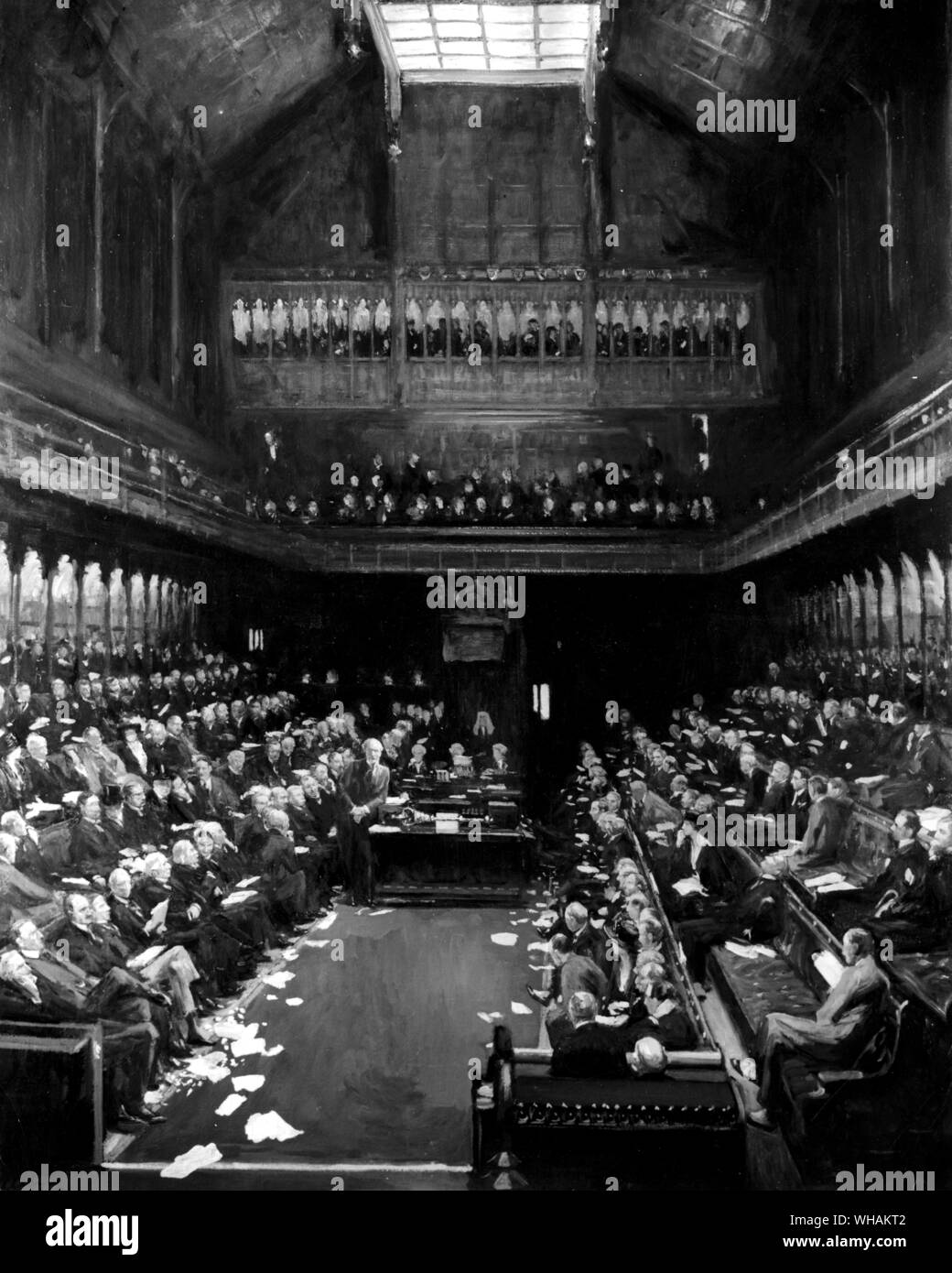 Ramsay Macdonald Adressierung des Unterhauses 1923 Stockfoto