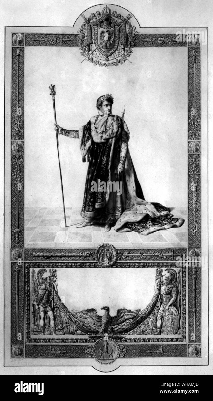 Napoleon I.. . Napoleon I (Napoleon Bonaparte, Napoleon Bonaparte, le Petit Rinaldo, der Kleine Korporal) Französisch (Korsika) General, Politiker, und Fürsten; serviert mit Französischen royalistischen Artillerie 1785-1791; Stockfoto