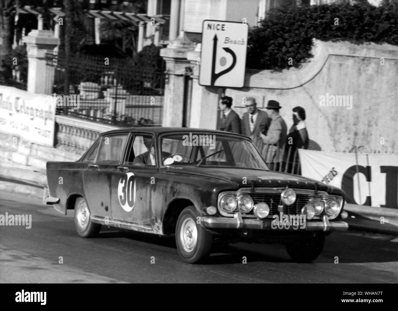 Rallye Monte Carlo 1963. Fod Zodizc Mk III Stockfoto