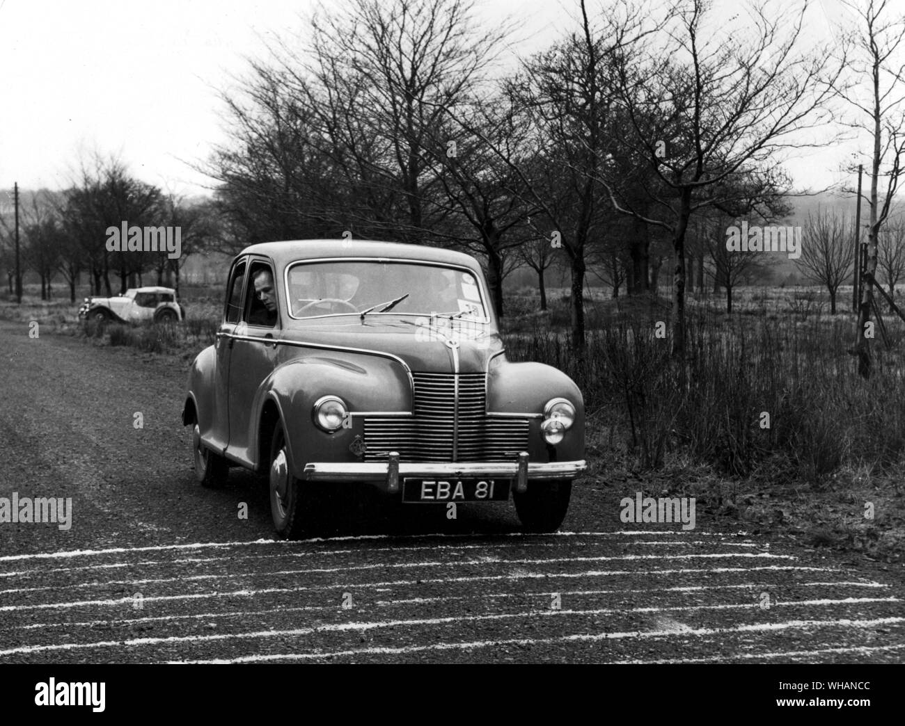 Rallye fahren 1951. Ein Speer Stockfoto