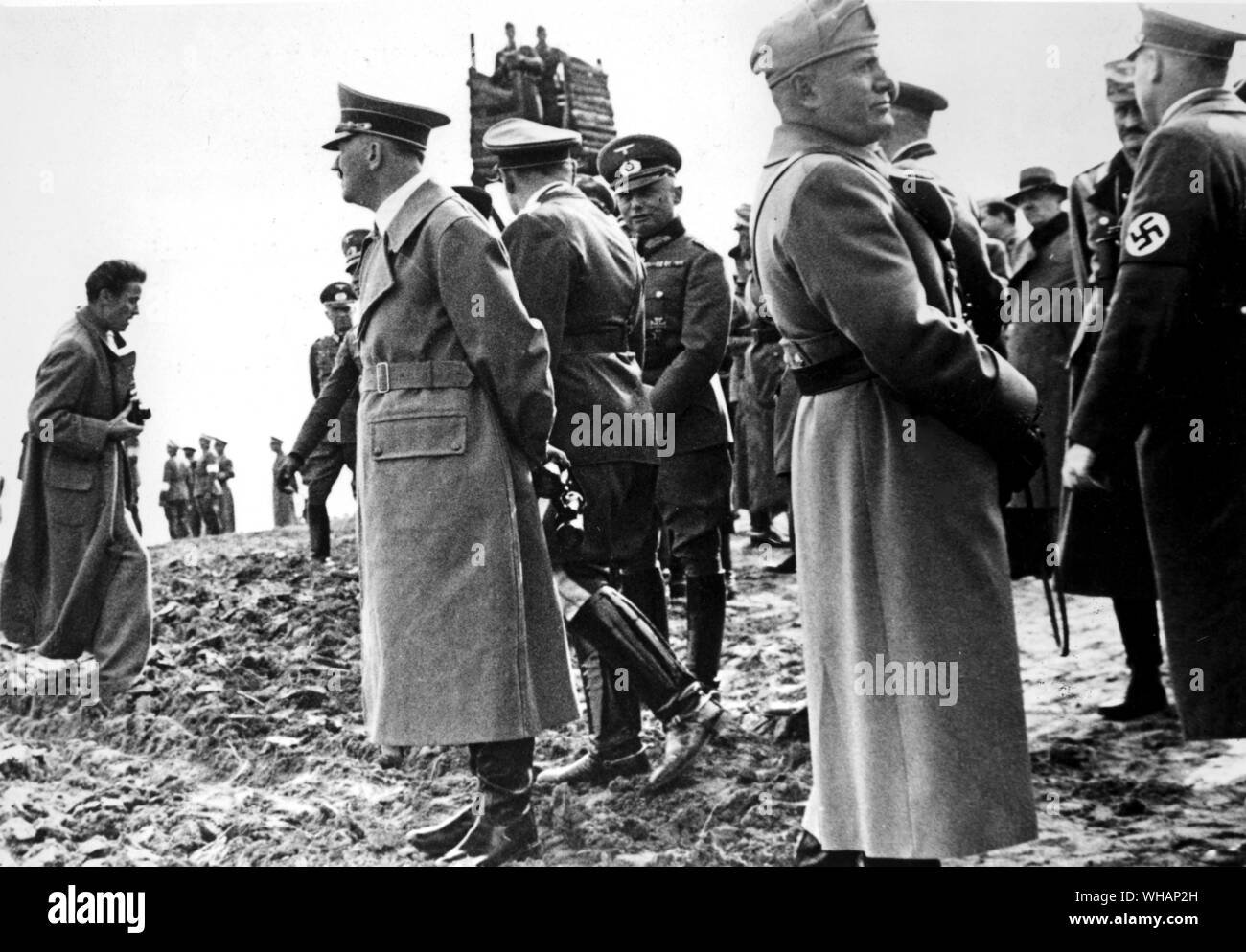 Befehl Bereich bei Manövern von 1937. . . Hitler, Adolf (Der Fuhrer) Deutsche (Österreichische) NS-Diktator, Redner und Politiker; Stockfoto