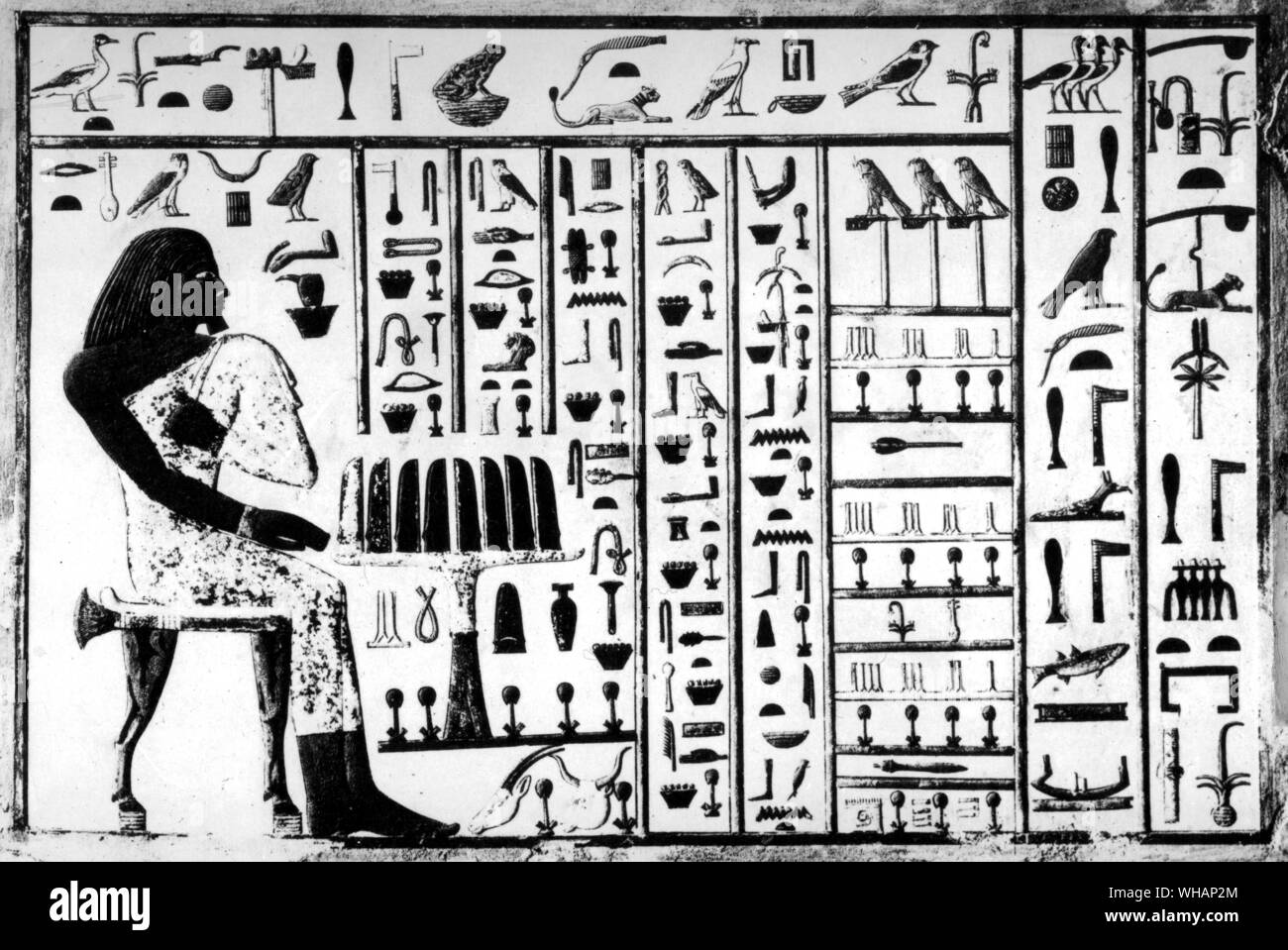 Platte Stele von Wepemnofret. Dynastie 4. Stockfoto