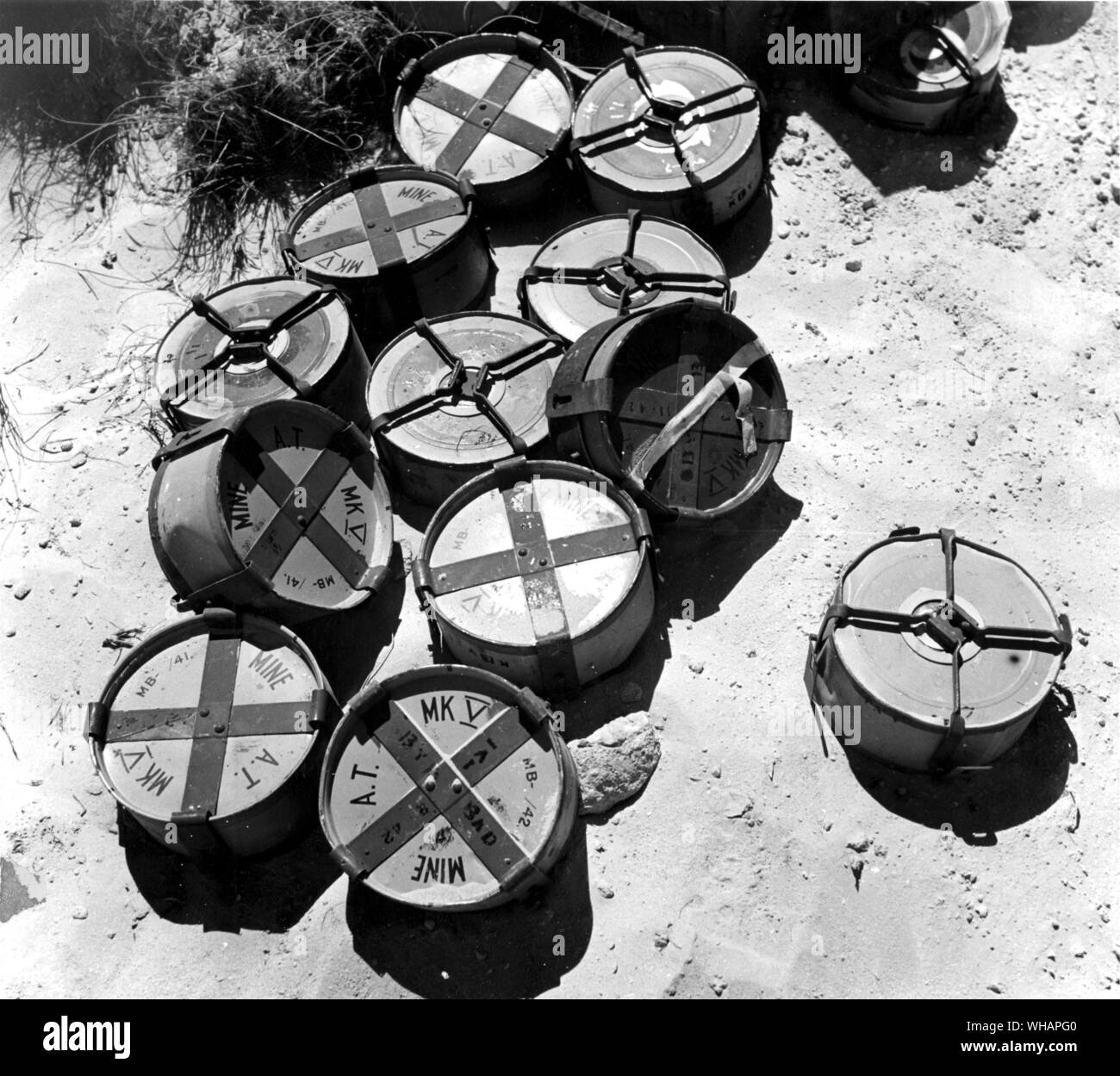 Markus 5 Minen. Mine und Minenfelder Stockfoto