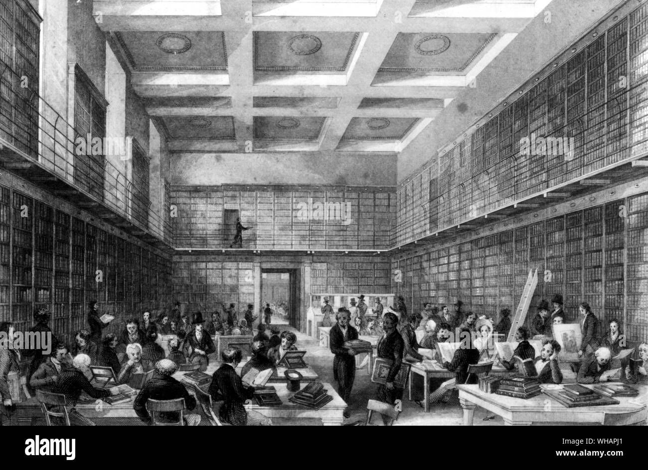 Der Lesesaal des British Museum. London. Stockfoto