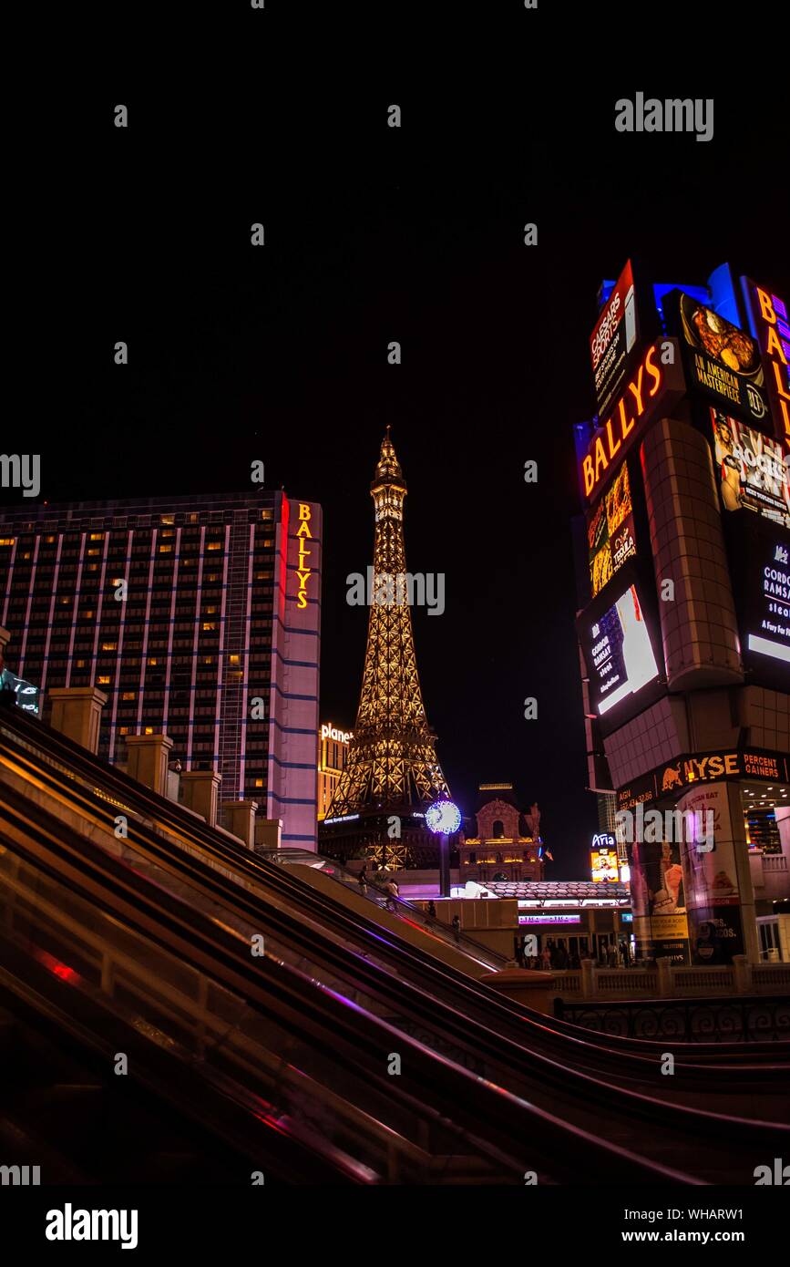 Las Vegas bei Nacht Stockfoto