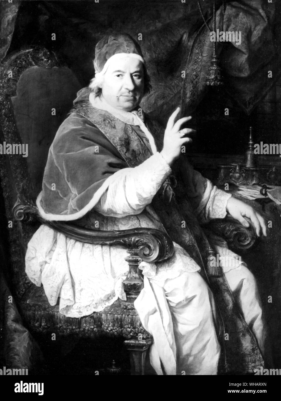 Papst Benedikt XIV. von Pierre Subleyras 1645 - 1758 (Papst von 1740-1758) Stockfoto