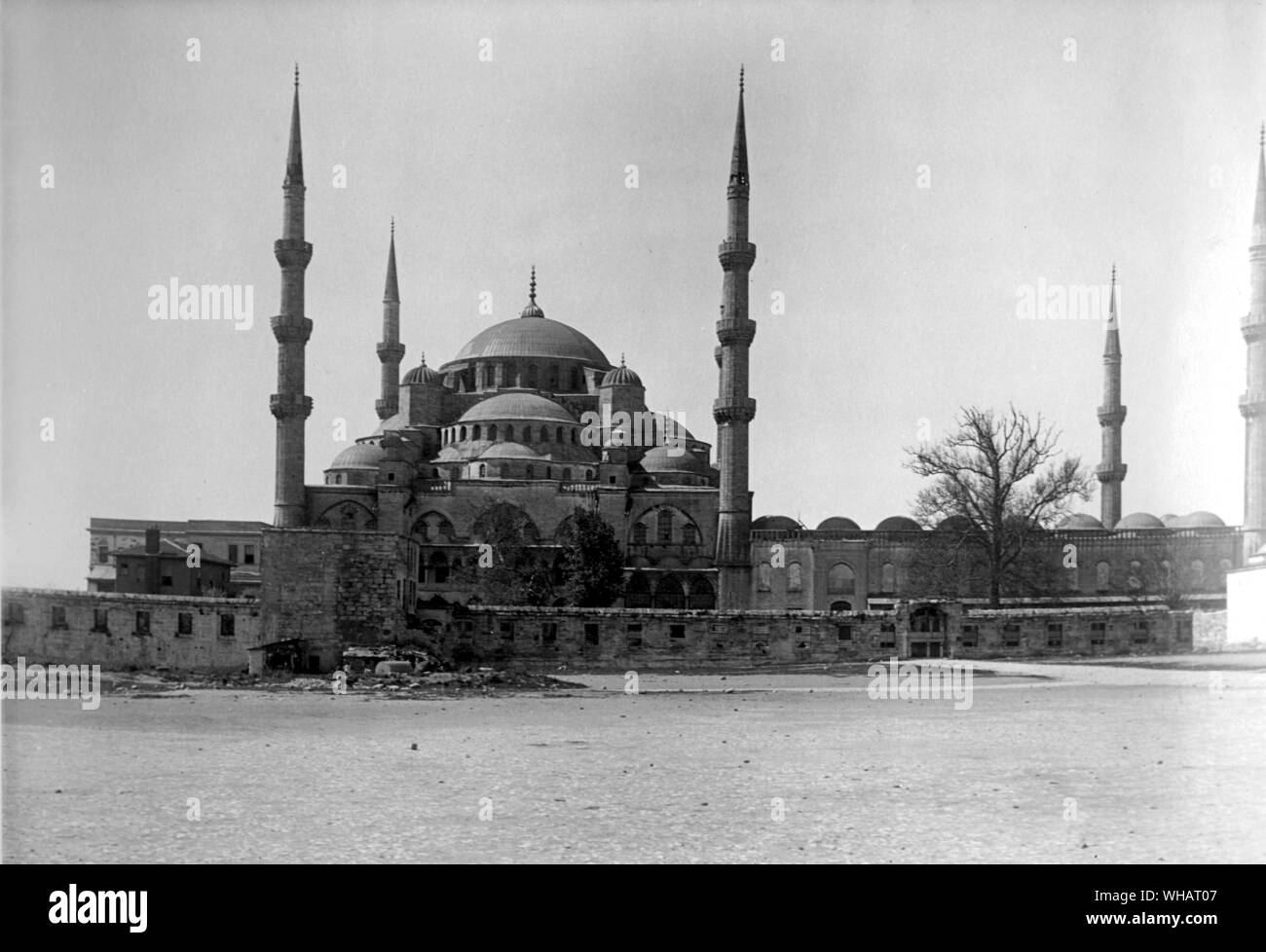 Moschee von Sultan Ahmed I. in Konstantinopel. Auch als die Blaue Moschee bekannt Stockfoto