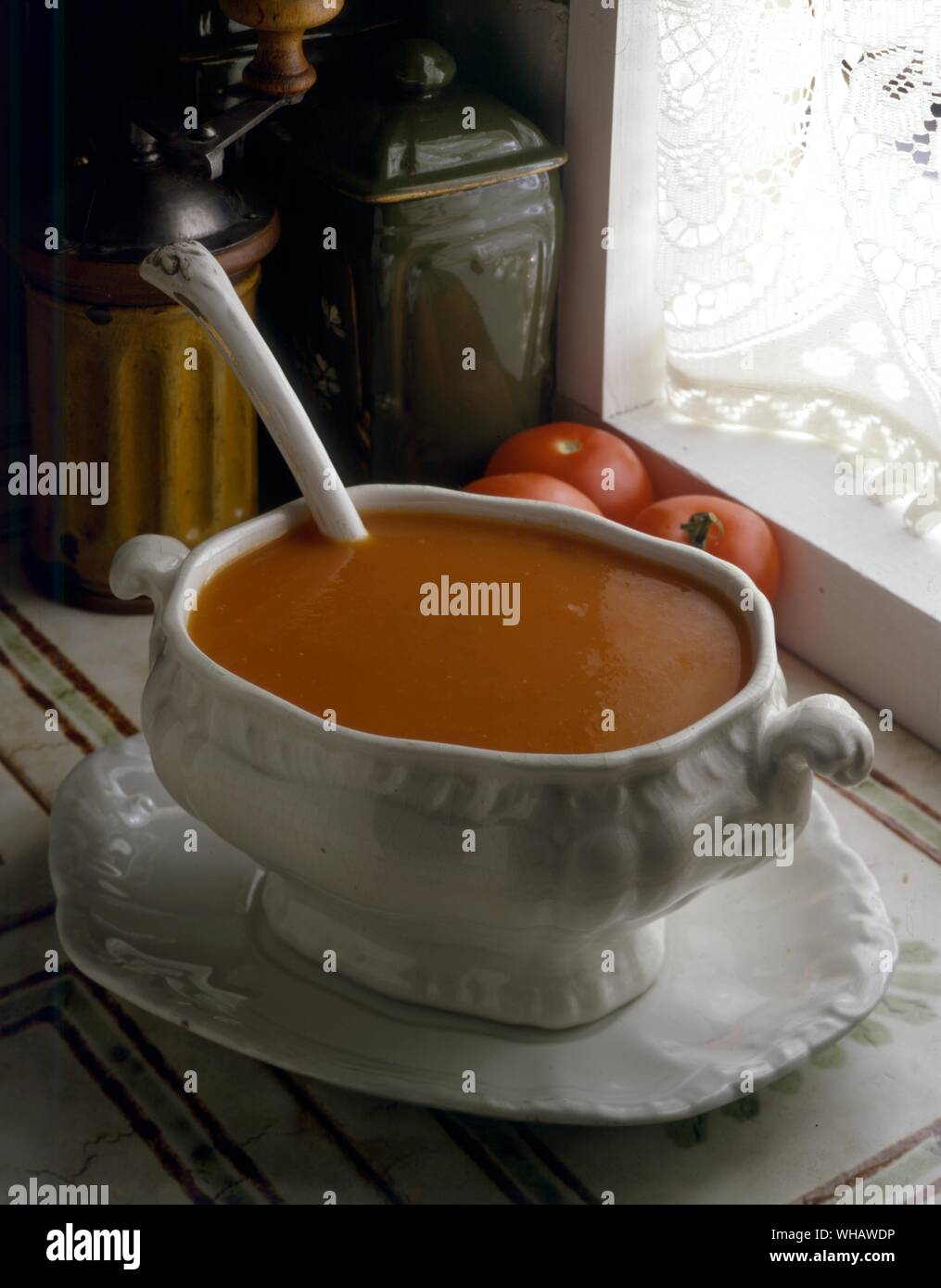 Französische Rezepte. . Coulis De Tomate. Tomatensauce. Stockfoto