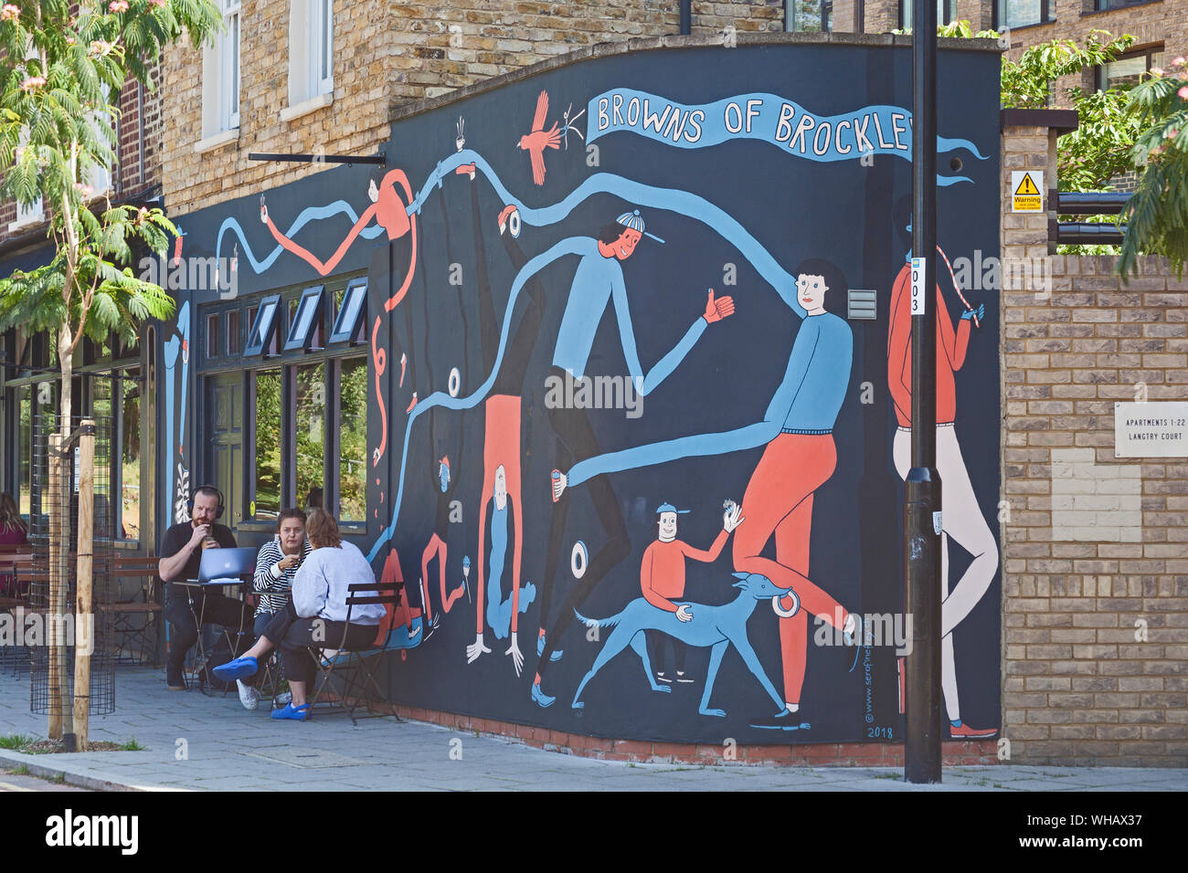 London Borough von Lewisham. Eine Nachbarschaft cafe in Brockley. Stockfoto