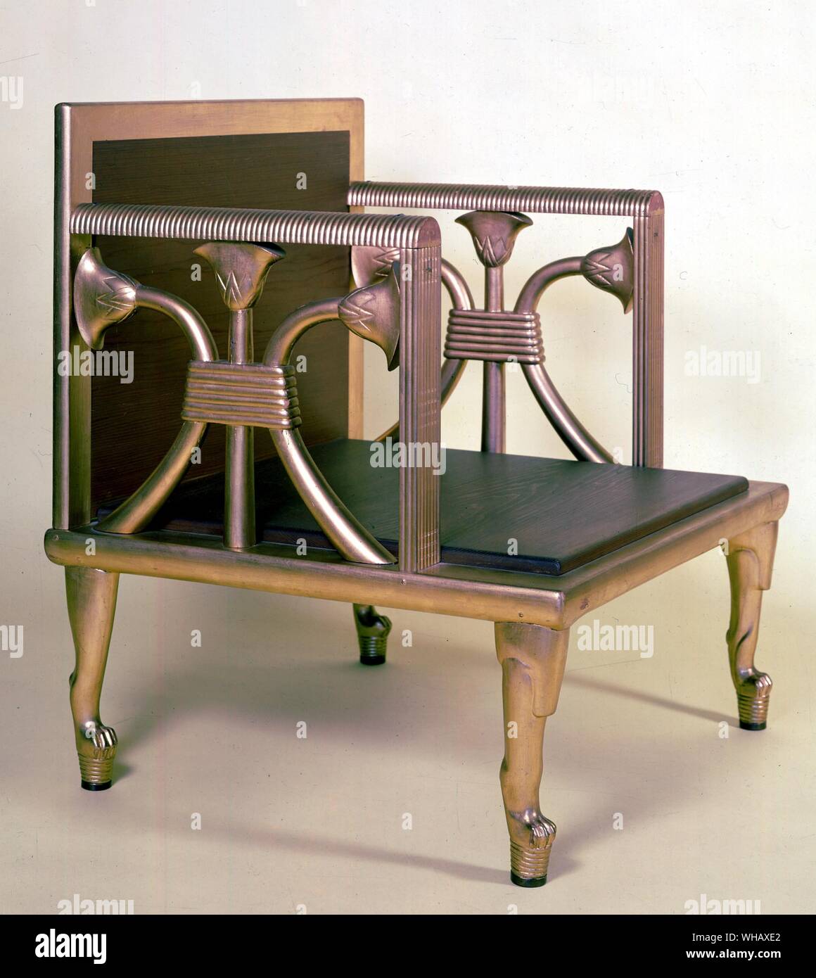 IV Dynastie, 2600 v. Chr., Vorsitzende des Hetaphores, mit Gold überzogen von Gizeh. Möbel in der Alten Welt, Seite 57. Stockfoto