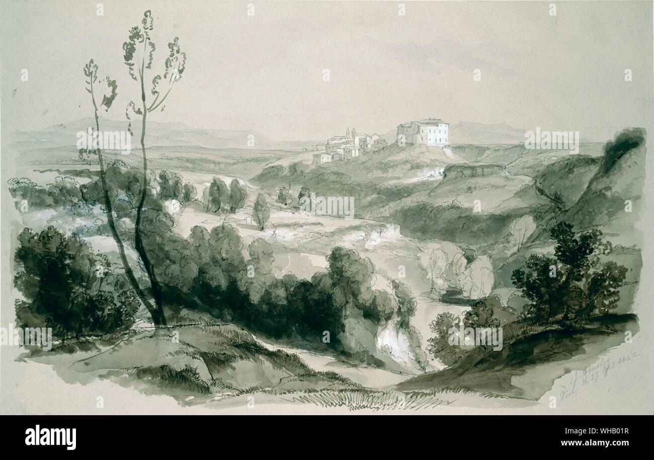 Blick auf Italien 1842 durch S J Ainsley. Stockfoto