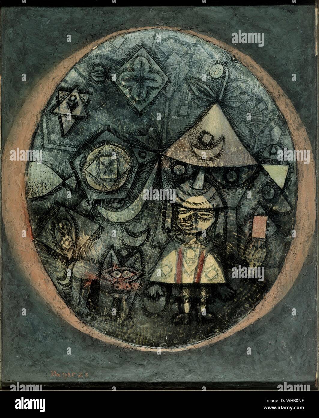 Eine kleine Geschichte von einem kleinen Zwerg. von Paul Klee (1879-1940). Paul Klee (Dezember 18, 1879 - Juni 29, 1940) war ein Schweizer Maler. Er verwendet viele verschiedene Kunststile in seiner Arbeit, einschließlich Surrealismus und Kubismus. Er und sein Freund Wassily Kandinsky war auch berühmt für die Lehre am Bauhaus Schule der Kunst und Architektur nach dem Zweiten Weltkrieg ein. Stockfoto