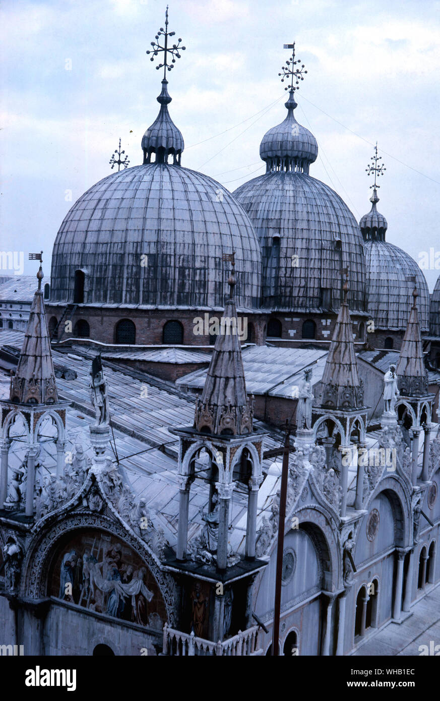Venedig: S. Marco bei Mondschein. Stockfoto
