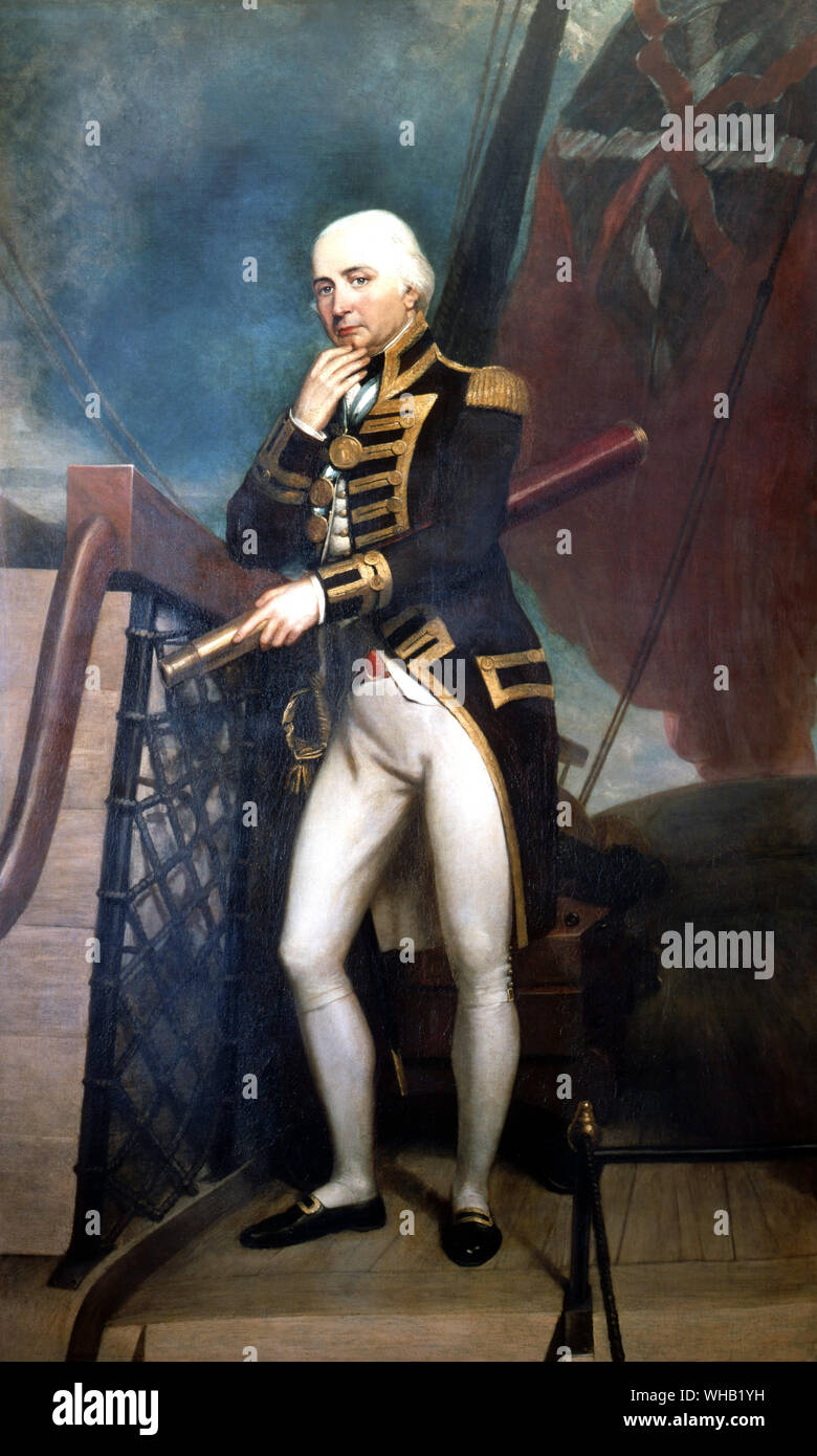 Vice Admiral Collingwood. National Maritime Museum. Admiral Cuthbert Collingwood, 1st Baron Collingwood (26. September 1748 - vom 7. März 1810) war ein Admiral der Royal Navy, bemerkenswerte als Partner mit Horatio Nelson in mehreren der Britischen Siege der Napoleonischen Kriege, und häufig als Nelson's Nachfolger in Befehle - Nelson in der Schlacht von Trafalgar. Stockfoto