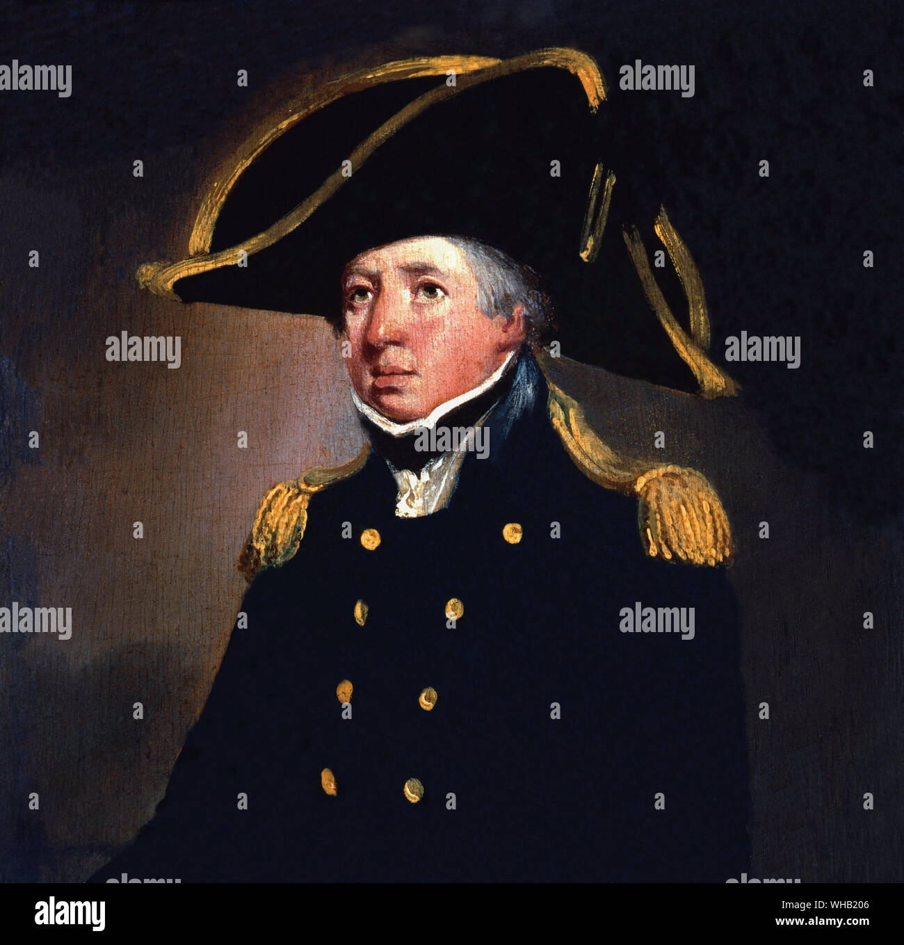 Kapitän Thomas Hardy war ein Flag-Kapitän auf der Sieg und ein Freund von Nelson. Stockfoto