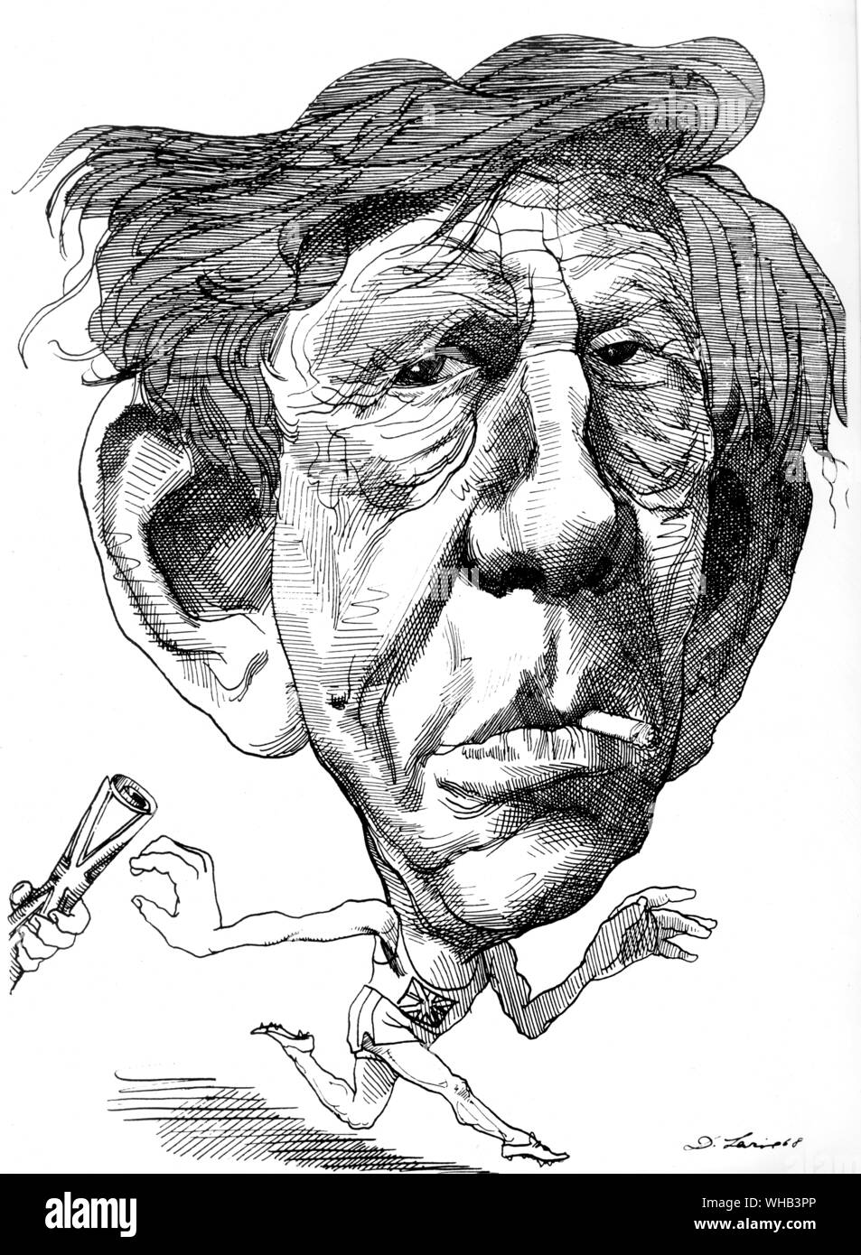 WH Wystan Hugh Auden von David Levine. copyright New York Bericht Opera Mundi Stockfoto