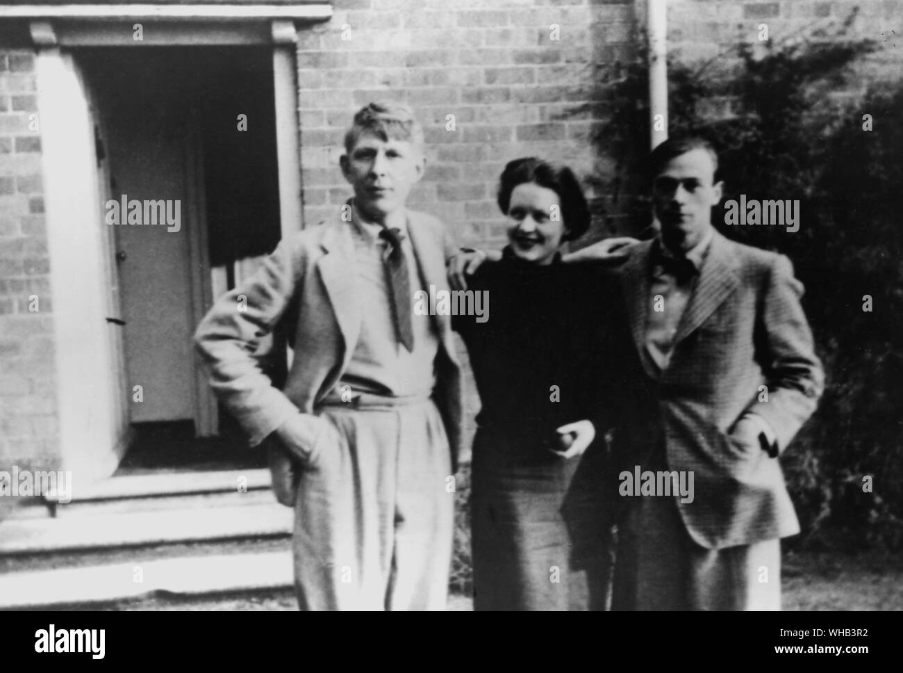 WH Wystan Hugh Auden, Hedii Anderson und Sir William Coldstream eine Englische realist Maler und Lehrer.. bei Colwall 1935 Stockfoto