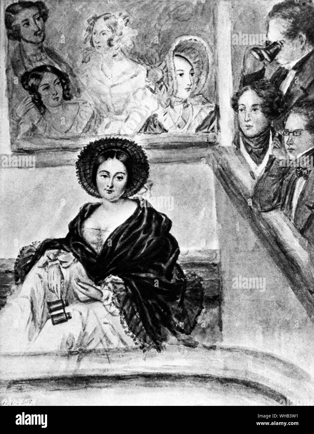 Marie Duplessis 1824-1847 war eine französische Kurtisane und Mätresse zu einer Reihe von Prominenten und wohlhabende Männer. Sie ist die Grundlage von Marguerite Gautier, die Hauptfigur von La Dame aux Camélias von Alexandre Dumas dem jüngeren, einem der Duplessis 'Liebhaber. Stockfoto
