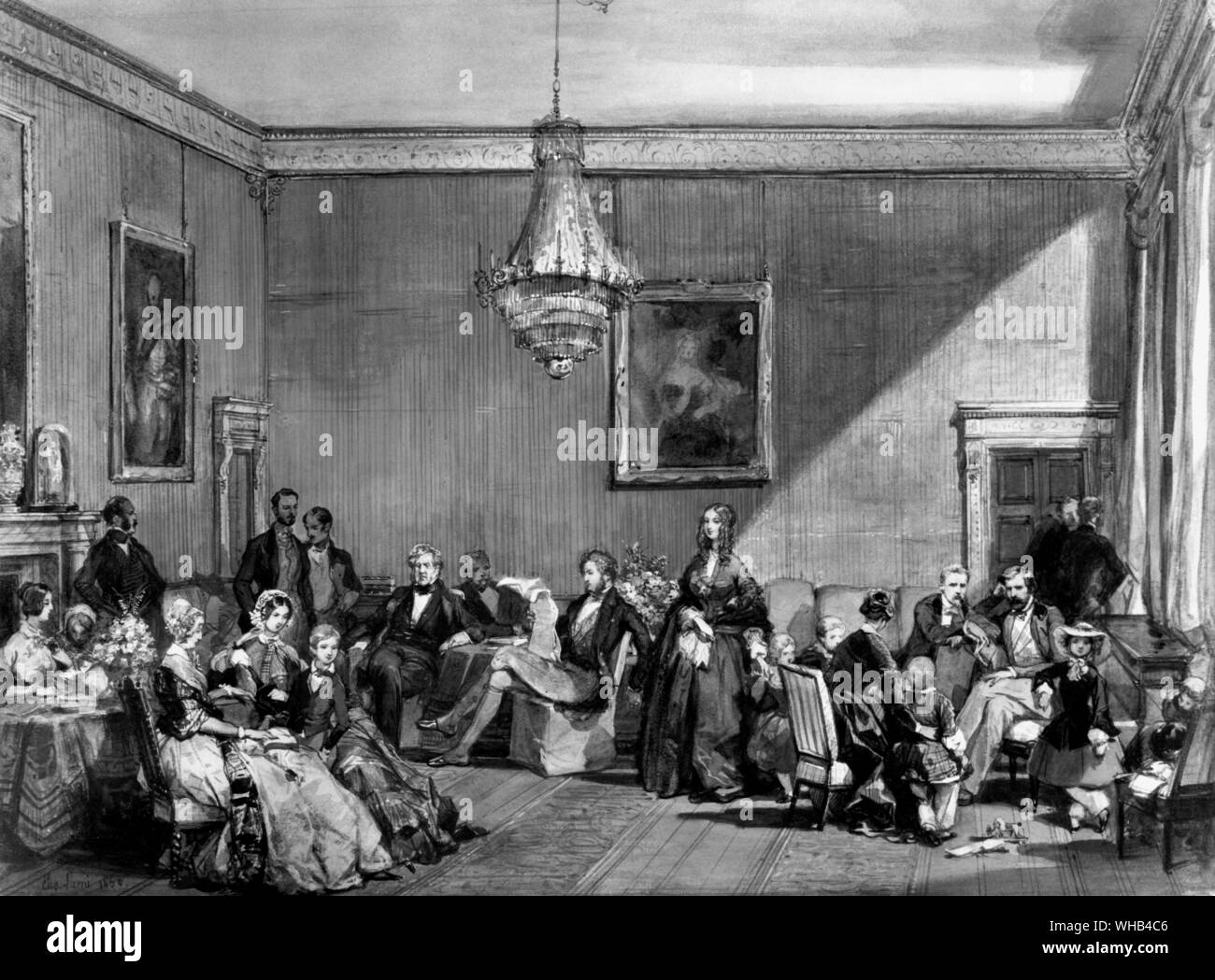 Die französische königliche Familie am Claremont Mai 1850 Stockfoto