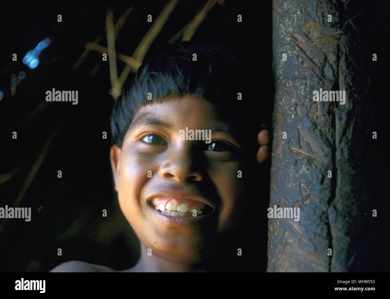 Der glückliche junge Gesicht in Brasilien. Stockfoto
