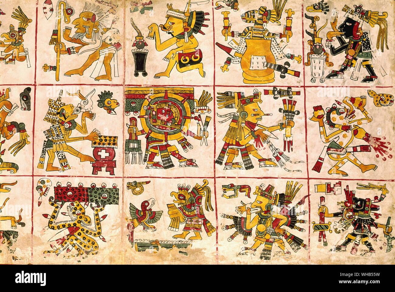Mexikanische Codex, Mexiko, Mittelamerika. Die Vatikanische Bibliothek, Italien. Stockfoto