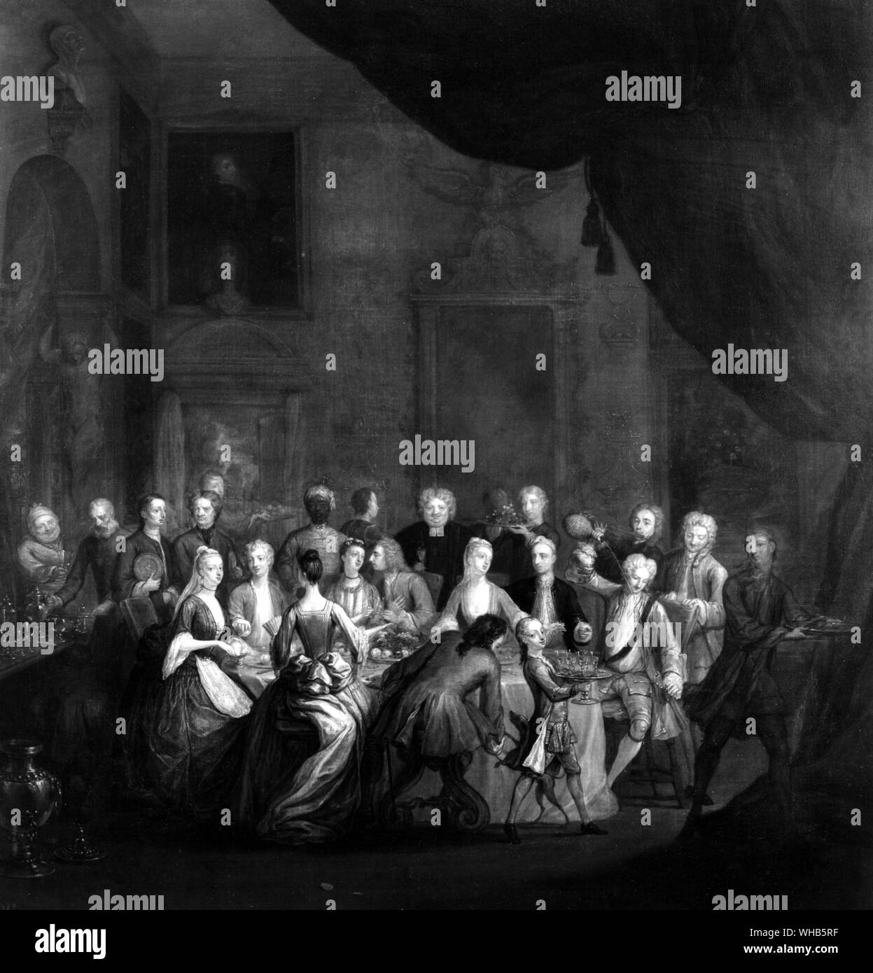 Eine Dinner Party - Gemälde von Marcellus ulpius der Jüngere Stockfoto